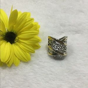 NEW Sterling Silver and 10k gold Ring 7.5